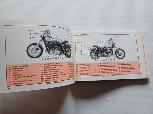 Harley-Davidson tutti modelli 1990 manuale uso manutenzione inglese originale