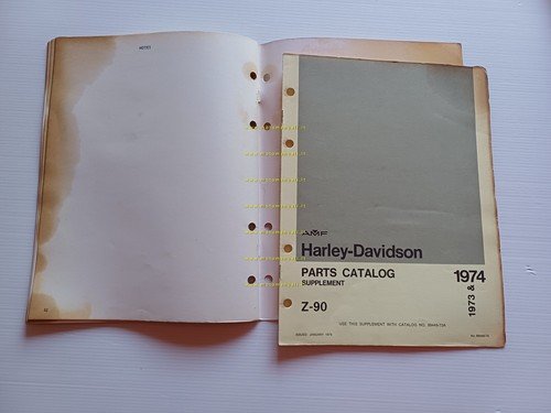 Harley-Davidson Z 90 1973 catalogo ricambi originale USA