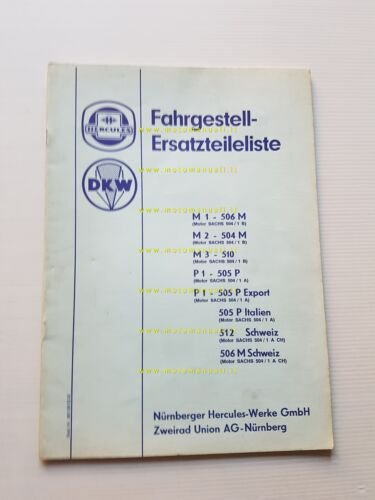 Hercules DKW 50 M1 506-M2 504-M3 510-P1 505-16 catalogo ricambi …