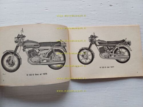 Hercules K 125 S 1974-77 manuale uso manutenzione libretto ITALIANO …