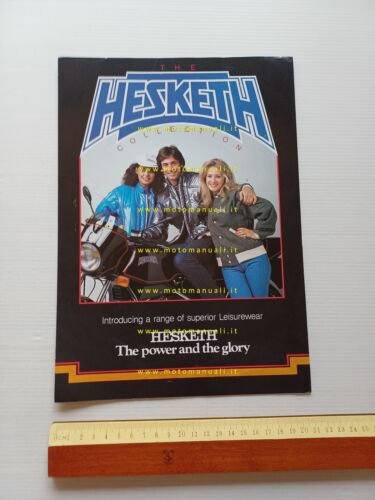 Hesketh Linea abbigliamento 1981 depliant inglese originale