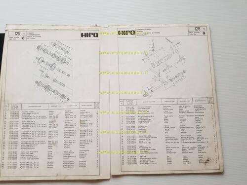 HIRO 125 1977 catalogo ricambi MOTORE originale ENGINE spare parts …