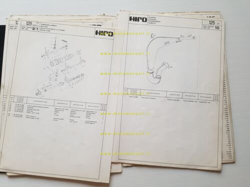 HIRO 125 1977 catalogo ricambi MOTORE originale ENGINE spare parts …