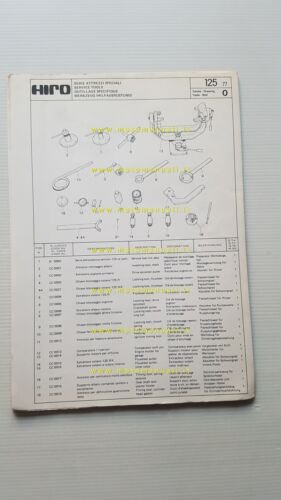 HIRO motore 125 1977 catalogo ricambi originale spare parts list