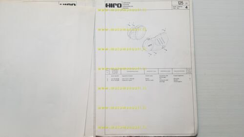HIRO motore 125 1977 catalogo ricambi originale spare parts list