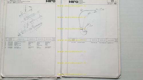 HIRO motore 125 1977 catalogo ricambi originale spare parts list