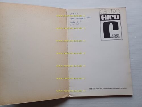 HIRO motore 125 1977 manuale officina originale engine workshop manual