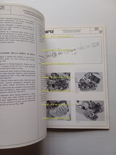 HIRO motore 125 1977 manuale officina originale engine workshop manual