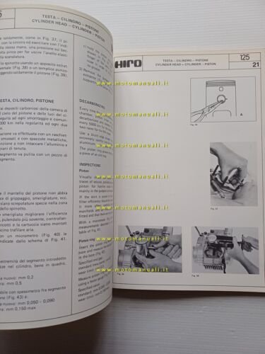 HIRO motore 125 1977 manuale officina originale engine workshop manual