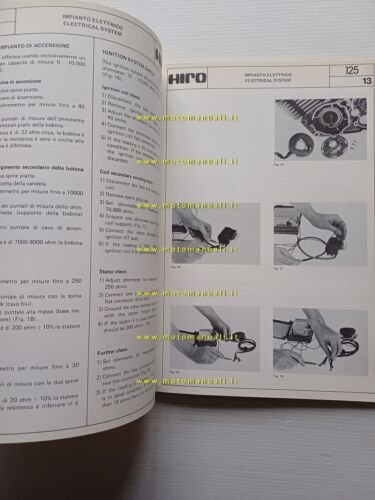 HIRO motore 125 1977 manuale officina originale engine workshop manual