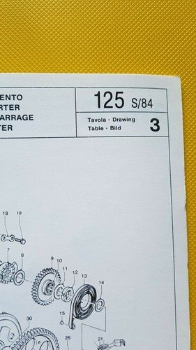 HIRO motore 125 S 1984 catalogo ricambi originale