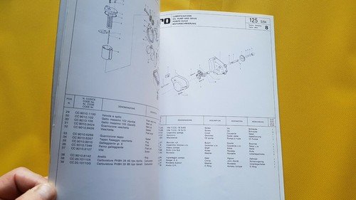 HIRO motore 125 S 1984 catalogo ricambi originale