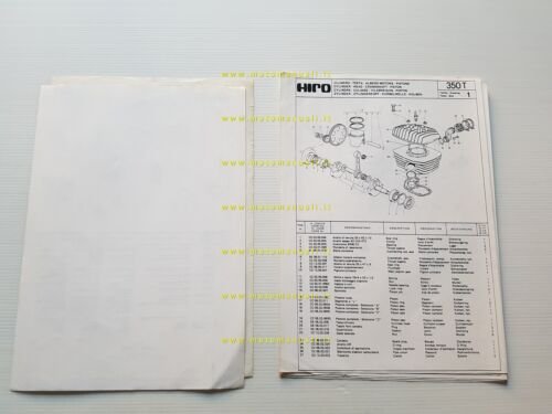 HIRO motore 350 T catalogo ricambi originale