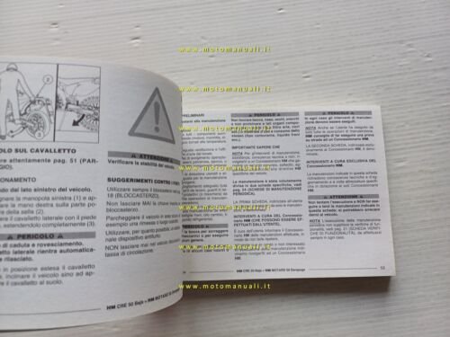 HM 50 CRE Baja Motard Derapage 2003 manuale uso manutenzione …