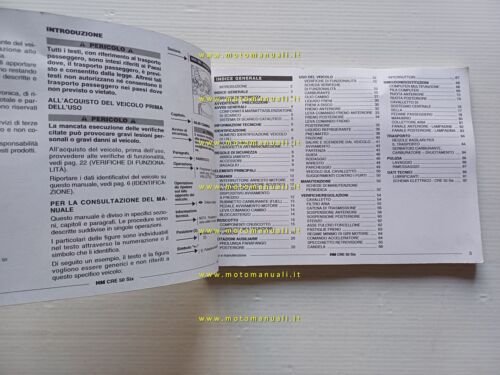 HM 50 CRE Six 2001 manuale uso manutenzione libretto istruzioni …