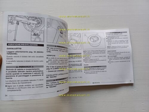 HM 50 CRE Six 2001 manuale uso manutenzione libretto istruzioni …