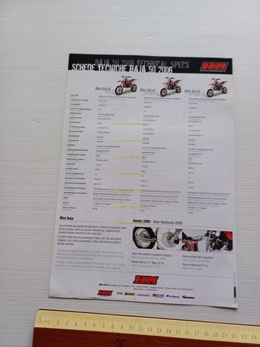 HM Baja 50 minicross 2006 depliant italiano originale