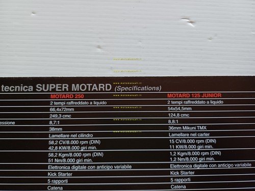 HM Supermotard 125 - 250 1999 depliant italiano originale
