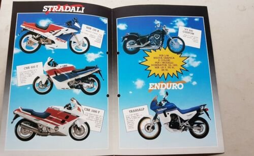 Honda 1989 produzione moto depliant originale brochure