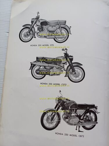 HONDA 250-300 C7277 -CS7277 -CB7277 1960-5 manuale officina INGLESE originale