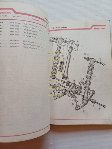 Honda 90 C200 1966-67 catalogo ricambi originale