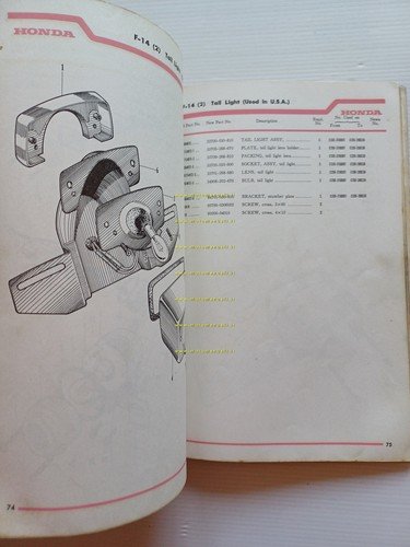 Honda 90 C200 1966-67 catalogo ricambi originale