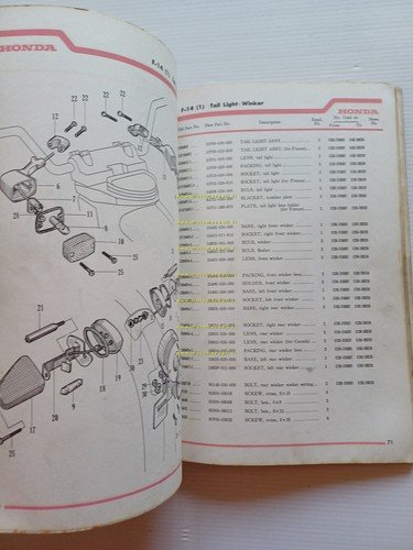 Honda 90 C200 1966-67 catalogo ricambi originale