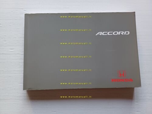 HONDA ACCORD 1998 manuale uso manutenzione originale ITALIANO
