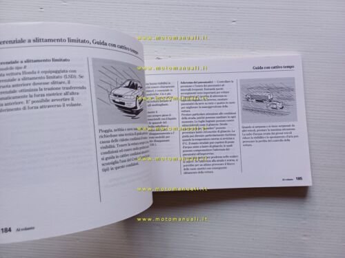 HONDA ACCORD 1998 manuale uso manutenzione originale ITALIANO
