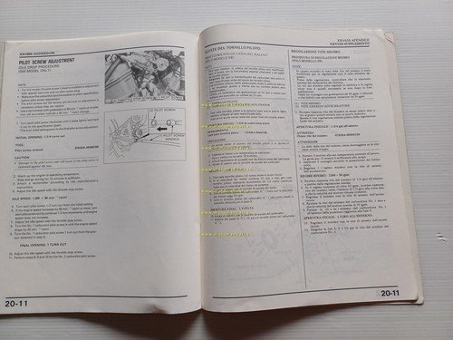Honda Africa Twin XRV 650 VARIANTI 1989 manuale officina ITALIANO …