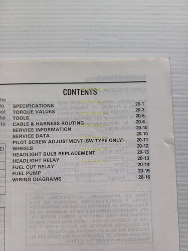 Honda Africa Twin XRV 650 VARIANTI 1989 manuale officina ITALIANO …
