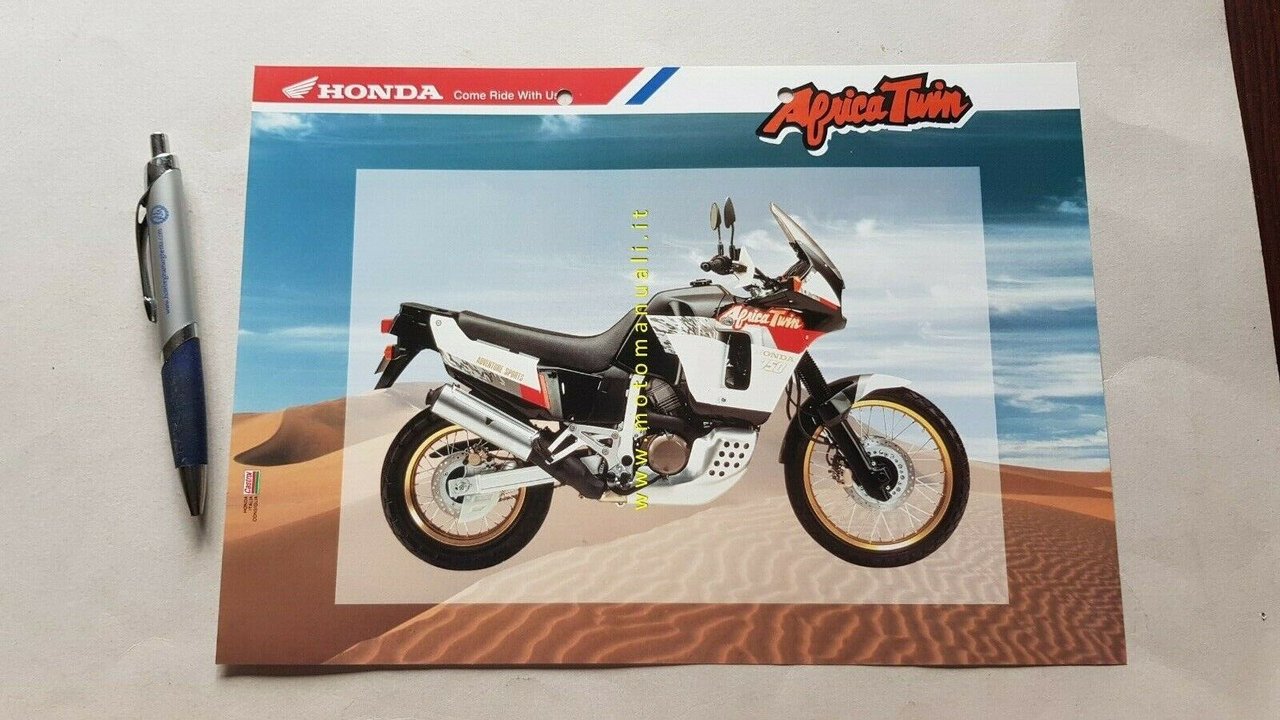 Honda Africa Twin XRV 750 1991 depliant originale moto brochure