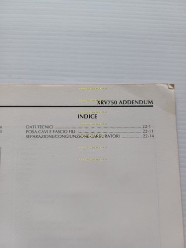 Honda Africa Twin XRV 750 VARIANTI 1996 manuale officina ITALIANO …