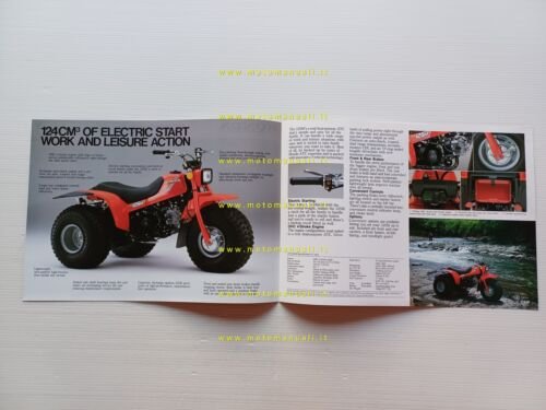 Honda ATC 125 M 1984 depliant originale inglese printed in …