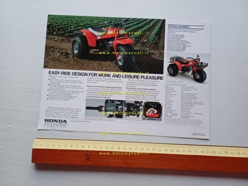 Honda ATC 125 M depliant originale inglese printed in Japan
