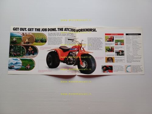 Honda ATC 200 1982 depliant originale inglese printed in Japan