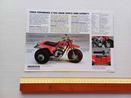 Honda ATC 200 S 1984 depliant originale inglese printed in …