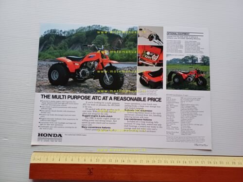 Honda ATC 200 S depliant originale inglese printed in Japan