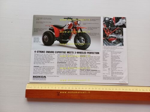 Honda ATC 200 X 1984 depliant originale inglese printed in …