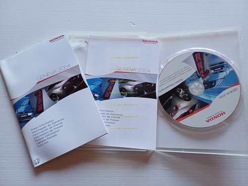 Honda auto Salone Ginevra modelli 2004 cartella stampa originale italiano