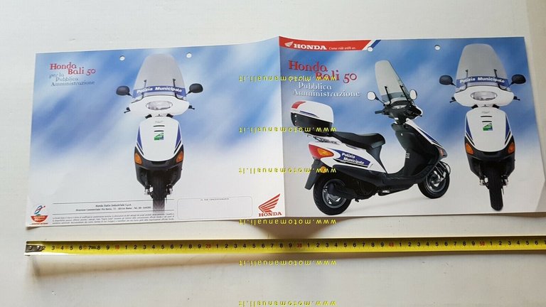 Honda Bali 50 Polizia Municipale depliant scooter originale ITALIANO brochure