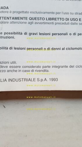 Honda BALI SJ 50 1993 manuale uso manutenzione libretto originale …