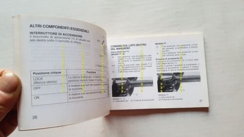 Honda BALI SJ 50 1993 manuale uso manutenzione libretto originale …