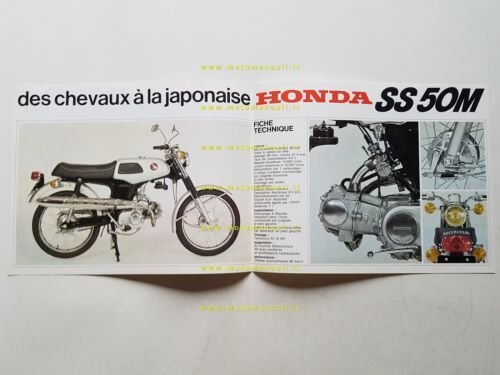 Honda Benly SS 50 M 1967 depliant originale francese