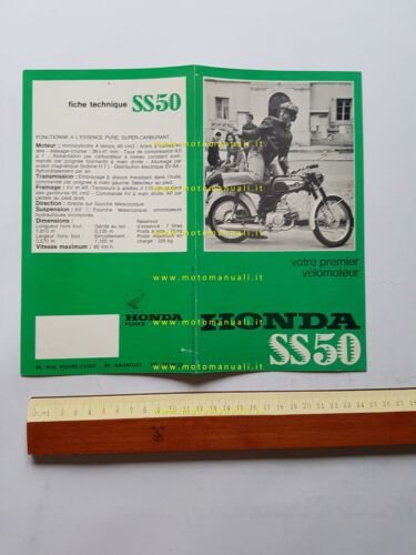 Honda Benly SS 50 M 1967 depliant originale francese