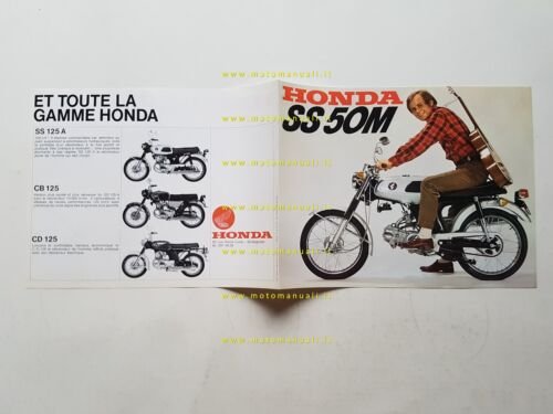 Honda Benly SS 50 M 1967 depliant originale francese