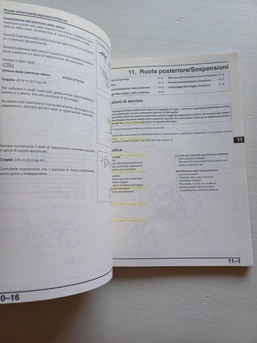 HONDA CA 125 S 1995 manuale officina ITALIANO originale