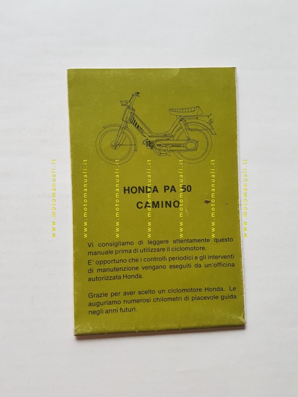 Honda CAMINO PA 50 1980 manuale uso manutenzione ITALIANO originale