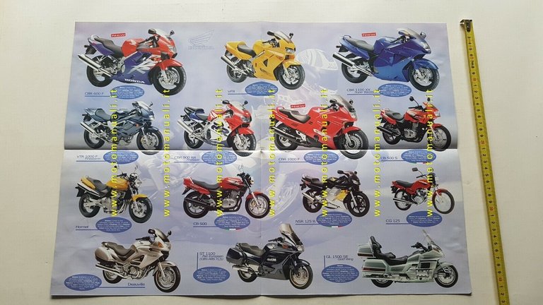 Honda catalogo modelli 1999 depliant poster originale moto brochure