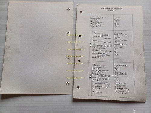 Honda CB 1100 R scheda informazioni tecniche manuale officina italiano …